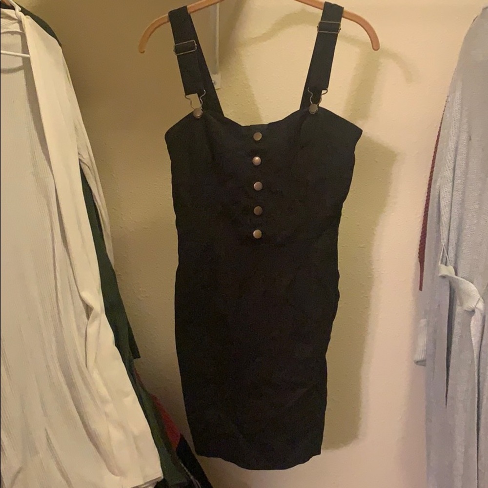 Faux suede mini dress